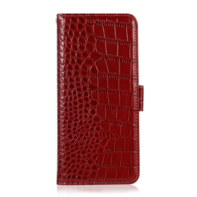 For Sony Xperia 5 IV Crocodile Top Layer Cowhide Leather Phone Case(Red) - Sony Cases by PMC TechLife | Online Shopping South Africa | PMC TechLife | Buy Now Pay Later Mobicred