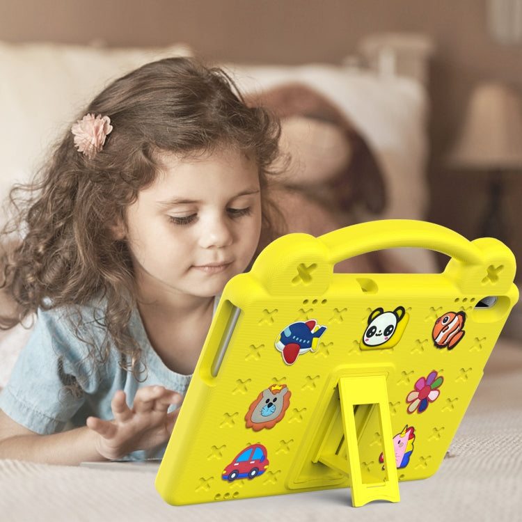 For Huawei MediaPad T5 10.1 Handle Kickstand Children EVA Shockproof Tablet Case(Yellow) - Huawei by PMC TechLife | Online Shopping South Africa | PMC TechLife | Buy Now Pay Later Mobicred