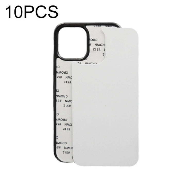 For iPhone 14 Plus 10 PCS  2D Blank Sublimation Phone Case(Black) - iPhone 14 Plus Cases by PMC TechLife | Online Shopping South Africa | PMC TechLife