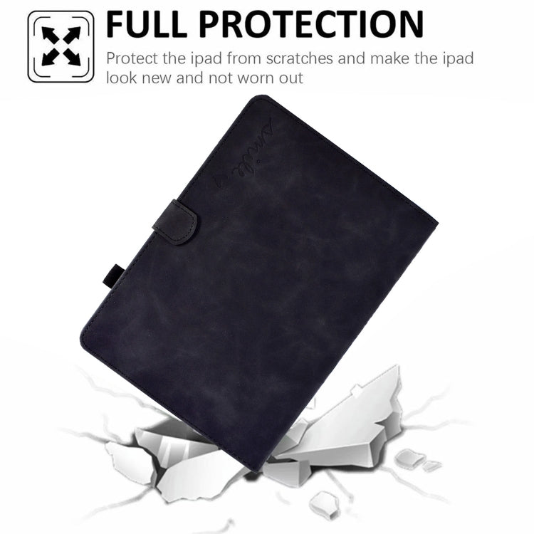 For Lenovo Tab M10 Plus 3rd Gen 10.6 inch Embossed Smile Flip Tablet Leather Case(Black) - Lenovo by PMC TechLife | Online Shopping South Africa | PMC TechLife | Buy Now Pay Later Mobicred
