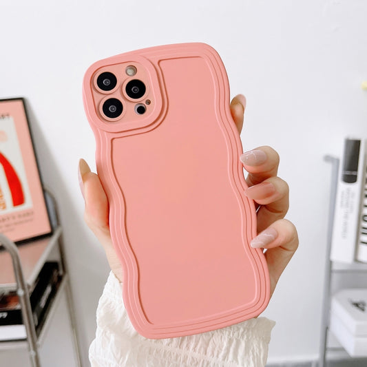 For iPhone 13 Pro Max Wave Edge Silicone Phone Case(Pink) - iPhone 13 Pro Max Cases by PMC Jewellery | Online Shopping South Africa | PMC Jewellery