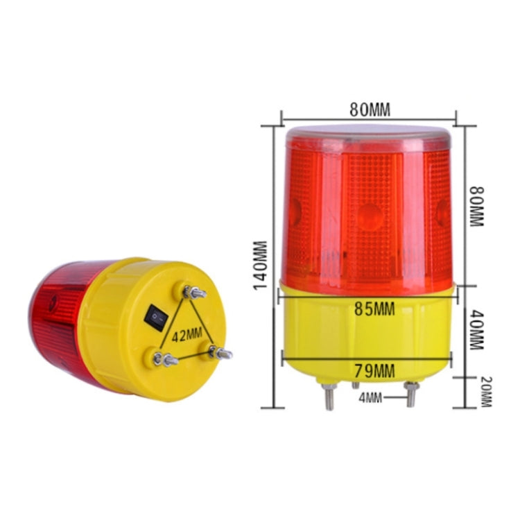 Night Solar Safety Warning Flash Light, Specification:01 Screw Fixed(Blue) - Warning Lights by PMC Jewellery | Online Shopping South Africa | PMC Jewellery | Buy Now Pay Later Mobicred