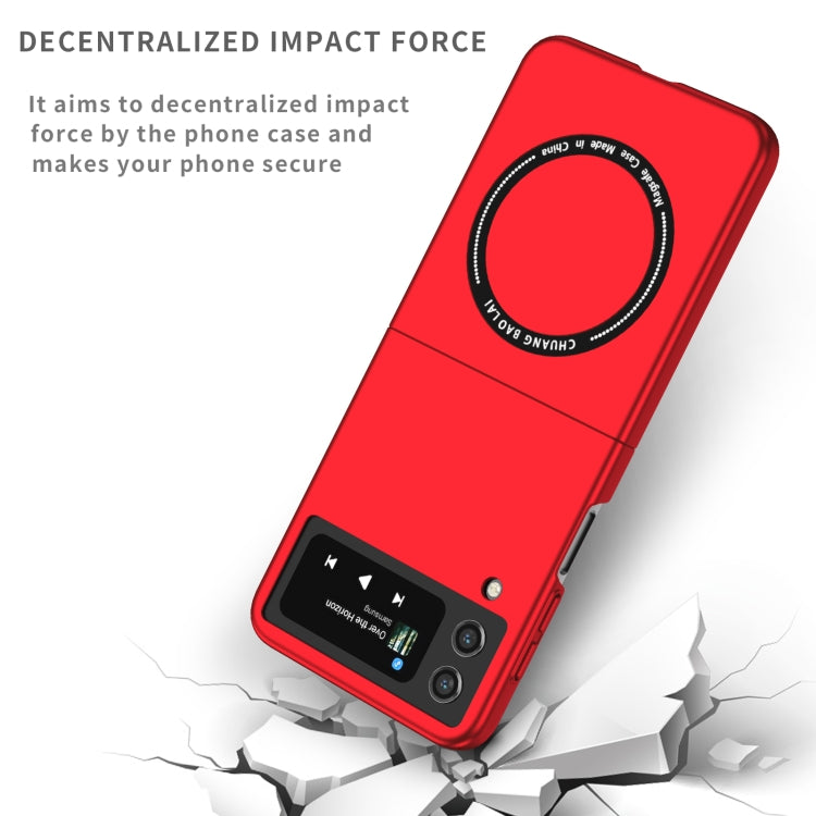 For Samsung Galaxy Z Flip4 Magsafe Magnetic Folding PC Phone Case(Red) - Galaxy Z Flip4 5G Cases by PMC TechLife | Online Shopping South Africa | PMC TechLife