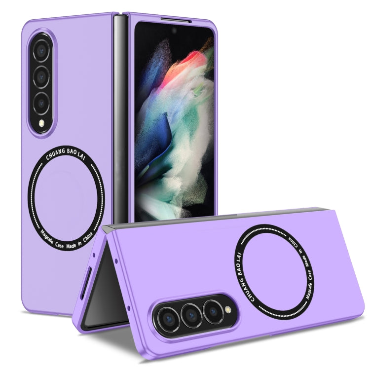 For Samsung Galaxy Z Fold4 Magsafe Magnetic Folding PC Phone Case(Purple) - Galaxy Z Fold4 5G Cases by PMC Jewellery | Online Shopping South Africa | PMC Jewellery