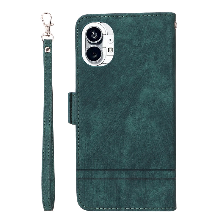 For Nothing Phone 1 BETOPNICE Dual-side Buckle Leather Phone Case(Green) - Nothing Cases by BETOPNICE | Online Shopping South Africa | PMC Jewellery | Buy Now Pay Later Mobicred