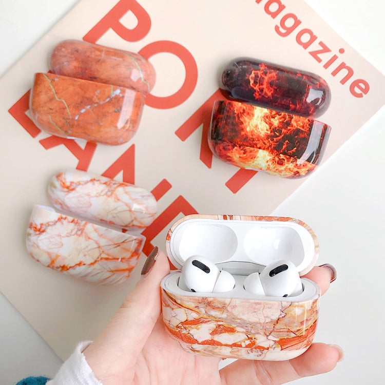 For AirPods Pro 2 Marble Pattern Wireless Earphone Protective Case(White Grey) - For AirPods Pro 2 by PMC Jewellery | Online Shopping South Africa | PMC Jewellery | Buy Now Pay Later Mobicred