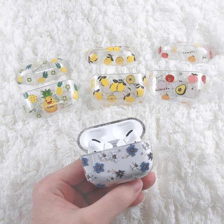 For AirPods Pro 2 Bronzing Fruit Pattern PC Earphone Hard Protective Case(Cherry) - For AirPods Pro 2 by PMC TechLife | Online Shopping South Africa | PMC TechLife