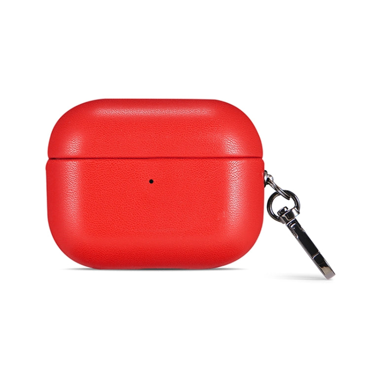 For Apple AirPods Pro PU Leather Wireless Bluetooth Earphone Protective Case(Red) - For AirPods Pro by PMC Jewellery | Online Shopping South Africa | PMC Jewellery | Buy Now Pay Later Mobicred