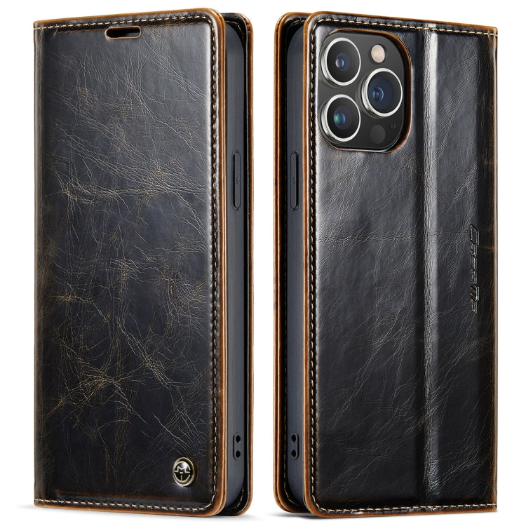 For iPhone 13 Pro CaseMe 003 Crazy Horse Texture Leather Phone Case(Coffee) - iPhone 13 Pro Cases by CaseMe | Online Shopping South Africa | PMC Jewellery | Buy Now Pay Later Mobicred