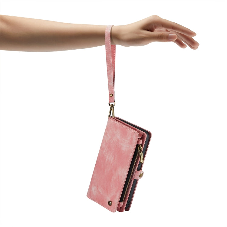 For iPhone 14 Plus CaseMe 008 Detachable Multifunctional Leather Phone Case(Pink) - free shipping - PMC Jewellery - Order now!