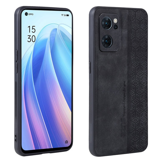 For OPPO Reno7 5G AZNS 3D Embossed Skin Feel Phone Case(Black) - OPPO Cases by AZNS | Online Shopping South Africa | PMC Jewellery | Buy Now Pay Later Mobicred