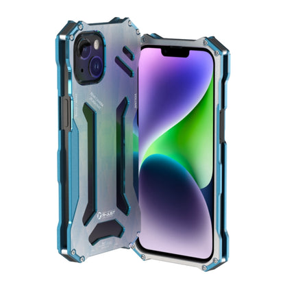 For iPhone 14 R-JUST RJ17 Shockproof Armor Metal Phone Case(Blue) - iPhone 14 Cases by R-JUST | Online Shopping South Africa | PMC Jewellery