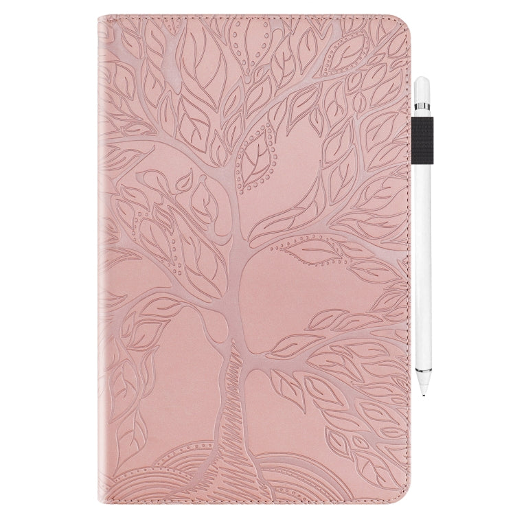 For 8 inch Life Tree Pattern Flip Universal Leather Tablet Case(Rose Gold) - 8 inch by PMC TechLife | Online Shopping South Africa | PMC TechLife | Buy Now Pay Later Mobicred
