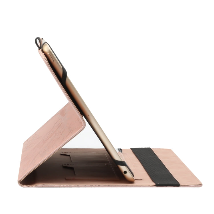 For 10 inch Life Tree Pattern Flip Universal Leather Tablet Case(Rose Gold) - 10 - 11 inch by PMC TechLife | Online Shopping South Africa | PMC TechLife | Buy Now Pay Later Mobicred