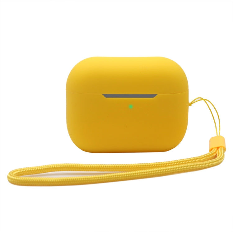 For AirPods Pro 2 2.0mm Solid Color Silicone Protective Cover(Yellow) - For AirPods Pro 2 by PMC Jewellery | Online Shopping South Africa | PMC Jewellery | Buy Now Pay Later Mobicred