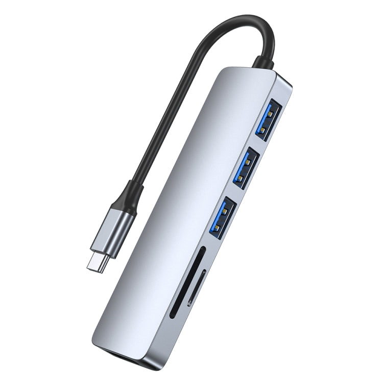 6-in-1 USB-C / Type-C to USB Docking Station HUB Adapter - free shipping - PMC Jewellery - Order now!