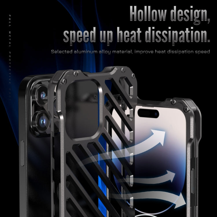 For iPhone 14 Plus R-JUST Breathable Armor Phone Case(Silver Grey) - iPhone 14 Plus Cases by R-JUST | Online Shopping South Africa | PMC TechLife | Buy Now Pay Later Mobicred