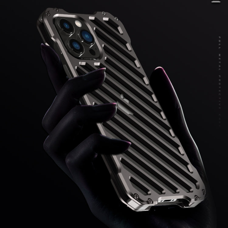 For iPhone 14 Pro Max R-JUST Breathable Armor Phone Case(Silver Grey) - iPhone 14 Pro Max Cases by R-JUST | Online Shopping South Africa | PMC Jewellery | Buy Now Pay Later Mobicred