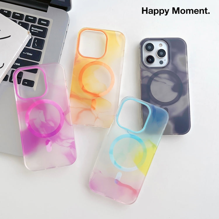 For iPhone 14 Watercolor Magsafe Phone Case(Yellow) - iPhone 14 Cases by PMC TechLife | Online Shopping South Africa | PMC TechLife