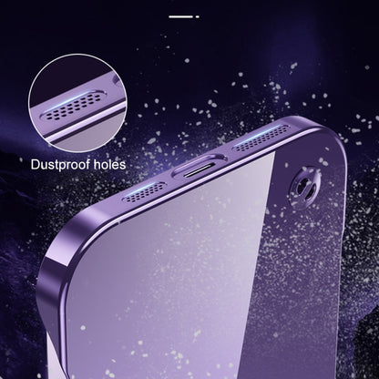 For iPhone 14 Plus Electroplating Frameless Clear PC Phone Case(Purple) - iPhone 14 Plus Cases by PMC Jewellery | Online Shopping South Africa | PMC Jewellery | Buy Now Pay Later Mobicred