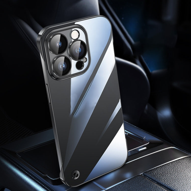For iPhone 13 Pro Max Electroplating Frameless Clear PC Phone Case(Black) - iPhone 13 Pro Max Cases by PMC Jewellery | Online Shopping South Africa | PMC Jewellery | Buy Now Pay Later Mobicred