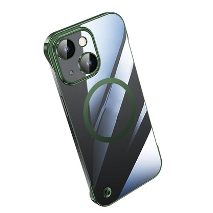 For iPhone 13 Electroplating Frameless Magsafe Magnetic PC Phone Case(Green) - iPhone 13 Cases by PMC Jewellery | Online Shopping South Africa | PMC Jewellery | Buy Now Pay Later Mobicred