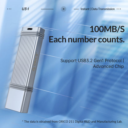 ORICO USB Flash Drive, Read: 100MB/s, Write: 50MB/s, Memory:64GB, Port:USB-A(Silver) - USB Flash Drives by ORICO | Online Shopping South Africa | PMC Jewellery | Buy Now Pay Later Mobicred