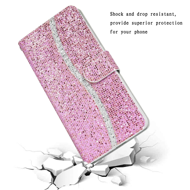 For Samsung Galaxy S23 Ultra 5G Glitter Powder Filp Leather Phone Case(Pink) - Galaxy S23 Ultra 5G Cases by PMC Jewellery | Online Shopping South Africa | PMC Jewellery