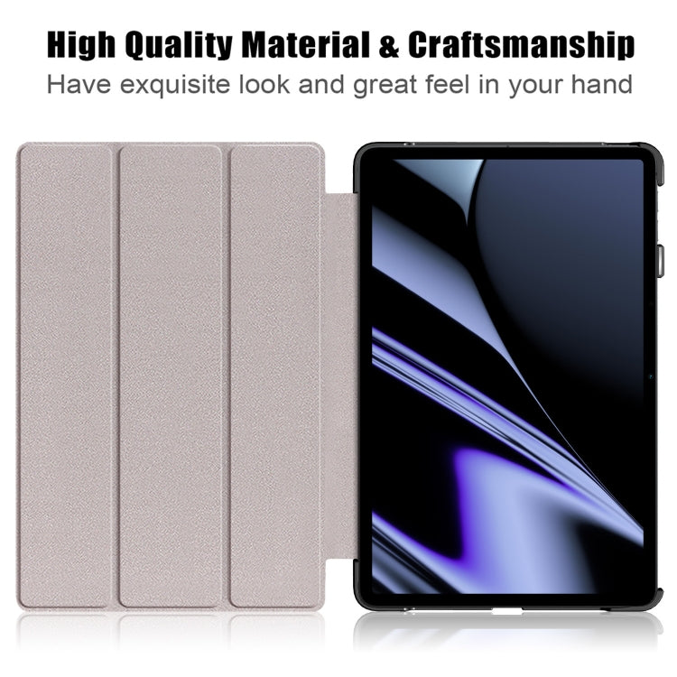 For OPPO Pad 11 inch 3-folding Magnetic Buckle Coloured Drawing Leather Tablet Case(Big Eyes) - OPPO by PMC TechLife | Online Shopping South Africa | PMC TechLife | Buy Now Pay Later Mobicred