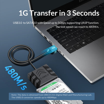 ORICO UTS1 USB 3.0 2.5-inch SATA HDD Adapter with 12V 2A Power Adapter, Cable Length:1m(UK Plug) - USB to IDE / SATA by ORICO | Online Shopping South Africa | PMC Jewellery | Buy Now Pay Later Mobicred