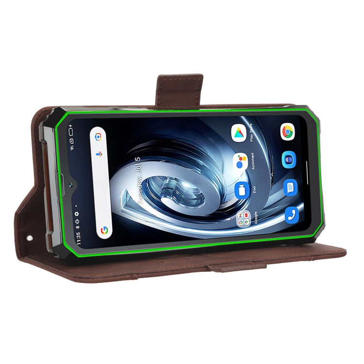 For Blackview BV7100 Skin Feel Calf Texture Card Slots Leather Phone Case(Brown) - More Brand by PMC TechLife | Online Shopping South Africa | PMC TechLife | Buy Now Pay Later Mobicred