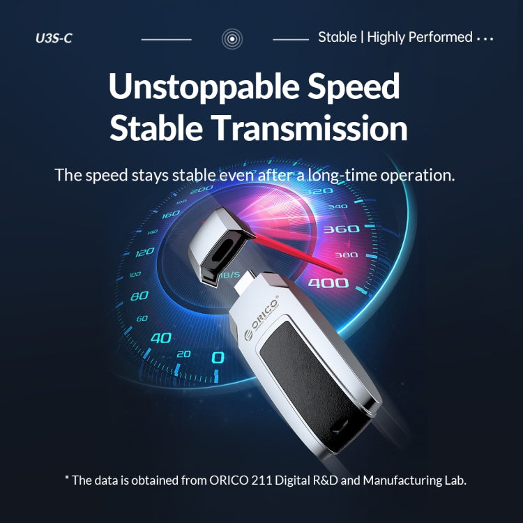 ORICO USB Flash Drive, Read: 260MB/s, Write: 70MB/s, Memory:64GB, Port:USB-A(Silver) - USB Flash Drives by ORICO | Online Shopping South Africa | PMC Jewellery | Buy Now Pay Later Mobicred