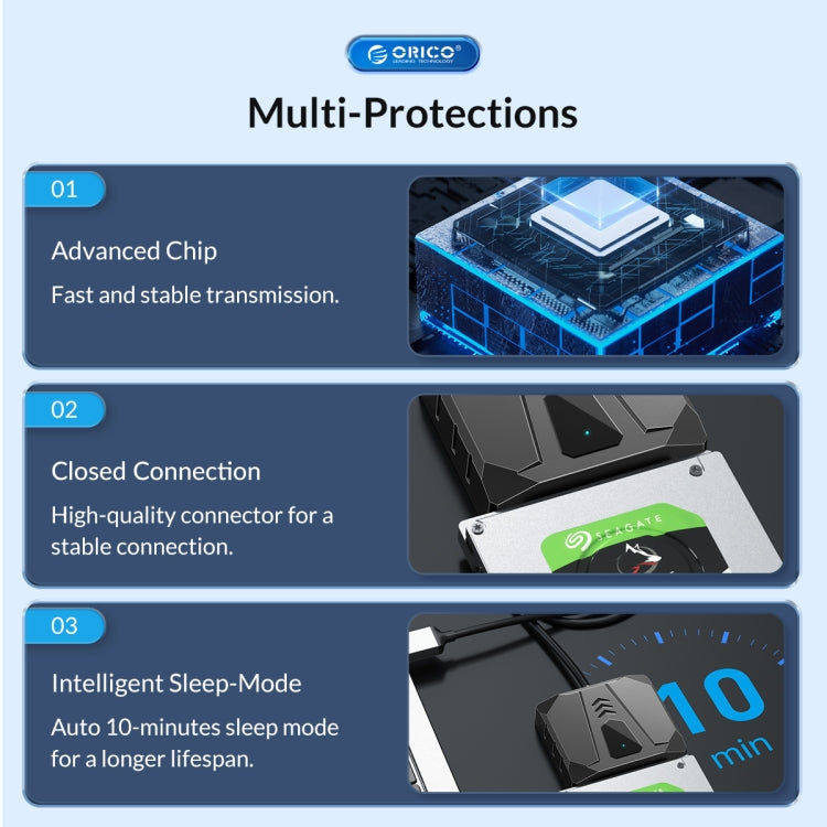 ORICO UTS2 USB 2.0 2.5-inch SATA HDD Adapter, Cable Length:0.3m - USB to IDE / SATA by ORICO | Online Shopping South Africa | PMC Jewellery | Buy Now Pay Later Mobicred