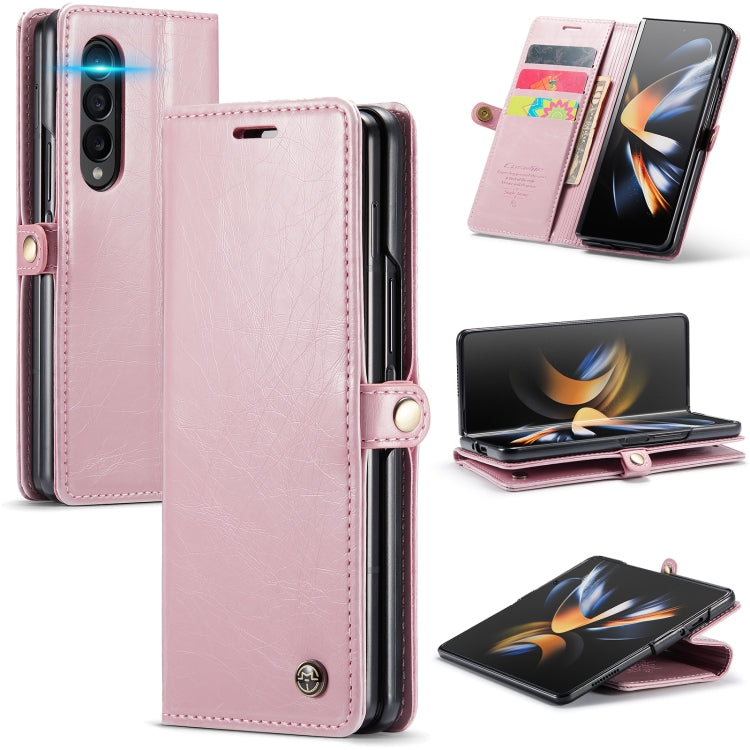 For Samsung Galaxy Z Fold4 CaseMe 003 Crazy Horse Texture Leather Phone Case(Rose Gold) - Galaxy Z Fold4 5G Cases by CaseMe | Online Shopping South Africa | PMC Jewellery | Buy Now Pay Later Mobicred