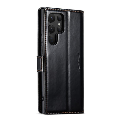 For Samsung Galaxy S22 Ultra 5G CaseMe 003 Crazy Horse Texture Leather Phone Case(Black) - Galaxy S22 Ultra 5G Cases by CaseMe | Online Shopping South Africa | PMC Jewellery | Buy Now Pay Later Mobicred