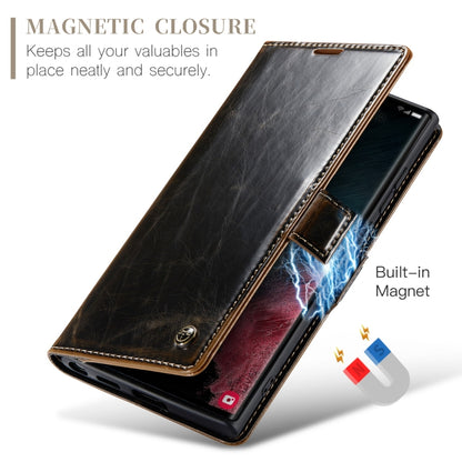 For Samsung Galaxy S22 Ultra 5G CaseMe 003 Crazy Horse Texture Leather Phone Case(Coffee) - Galaxy S22 Ultra 5G Cases by CaseMe | Online Shopping South Africa | PMC Jewellery | Buy Now Pay Later Mobicred