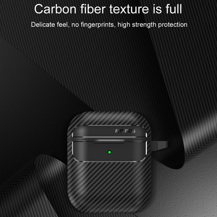 For AirPods 1 / 2 Carbon Fiber Texture Anti-fall Earphone Protective Case(Green) - For AirPods 1/2 by PMC Jewellery | Online Shopping South Africa | PMC Jewellery | Buy Now Pay Later Mobicred