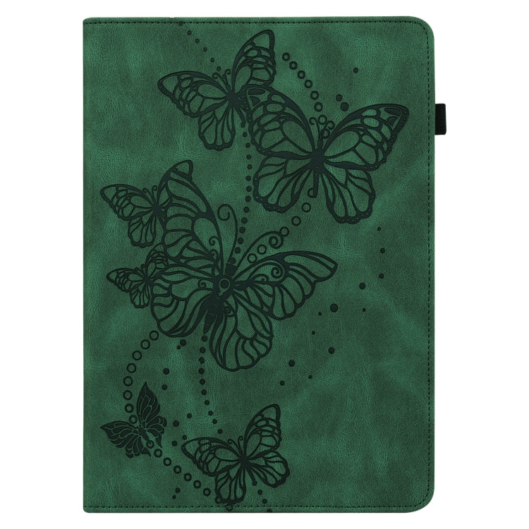 For Nokia T20 10.4 2021 Embossed Butterfly Pattern Leather Tablet Case(Green) - Nokia by PMC TechLife | Online Shopping South Africa | PMC TechLife | Buy Now Pay Later Mobicred