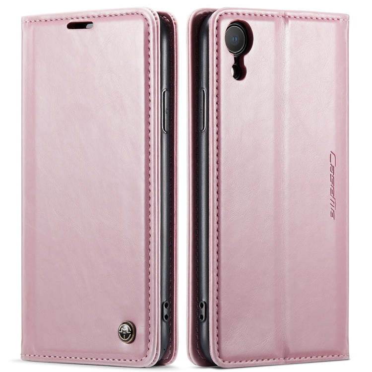 For iPhone XR CaseMe 003 Crazy Horse Texture Leather Phone Case(Pink) - More iPhone Cases by CaseMe | Online Shopping South Africa | PMC Jewellery | Buy Now Pay Later Mobicred