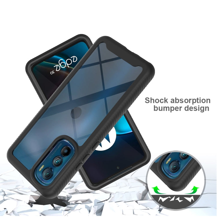 For Motorola Moto Edge 30 Starry Sky Full Body Hybrid Shockproof Phone Case(Black) - Motorola Cases by PMC Jewellery | Online Shopping South Africa | PMC Jewellery