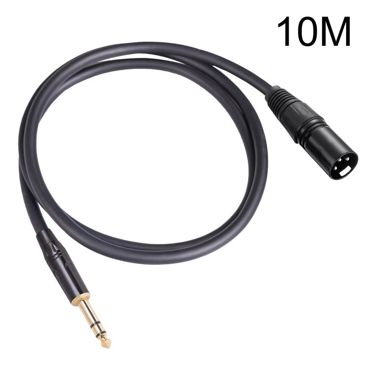 TC145BK19 6.35mm 1/4 inch TRS Male to XLR 3pin Male Audio Cable, Length:10m - Microphone Audio Cable & Connector by PMC Jewellery | Online Shopping South Africa | PMC Jewellery | Buy Now Pay Later Mobicred