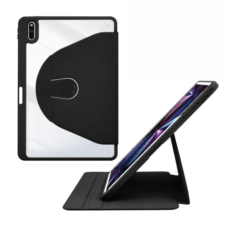 For Huawei MatePad Pro 11 2022 Acrylic 360 Degree Rotation Holder Tablet Leather Case(Black) - Huawei by PMC TechLife | Online Shopping South Africa | PMC TechLife | Buy Now Pay Later Mobicred