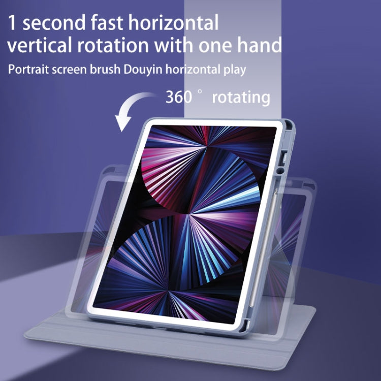 For Huawei MatePad Pro 11 2022 Acrylic 360 Degree Rotation Holder Tablet Leather Case(Grey) - Huawei by PMC TechLife | Online Shopping South Africa | PMC TechLife | Buy Now Pay Later Mobicred