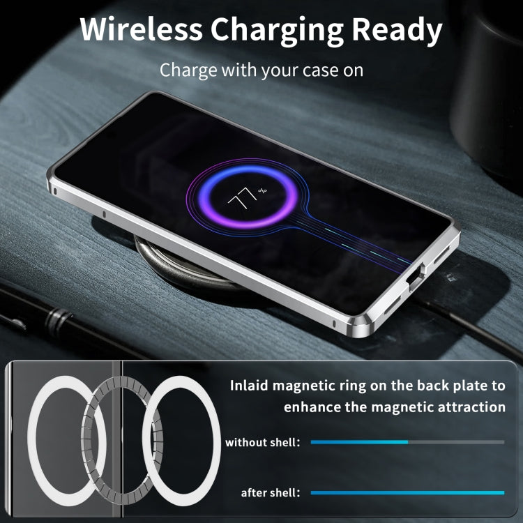 For Google Pixel 8a MagSafe Magnetic Frosted Metal Phone Case(Silver) - Google Cases by PMC TechLife | Online Shopping South Africa | PMC TechLife | Buy Now Pay Later Mobicred