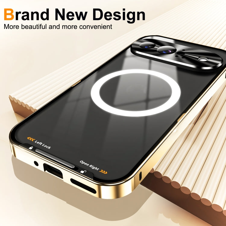 For Google Pixel 9 MagSafe Magnetic Frosted Metal Phone Case(Gold) - Google Cases by PMC TechLife | Online Shopping South Africa | PMC TechLife | Buy Now Pay Later Mobicred