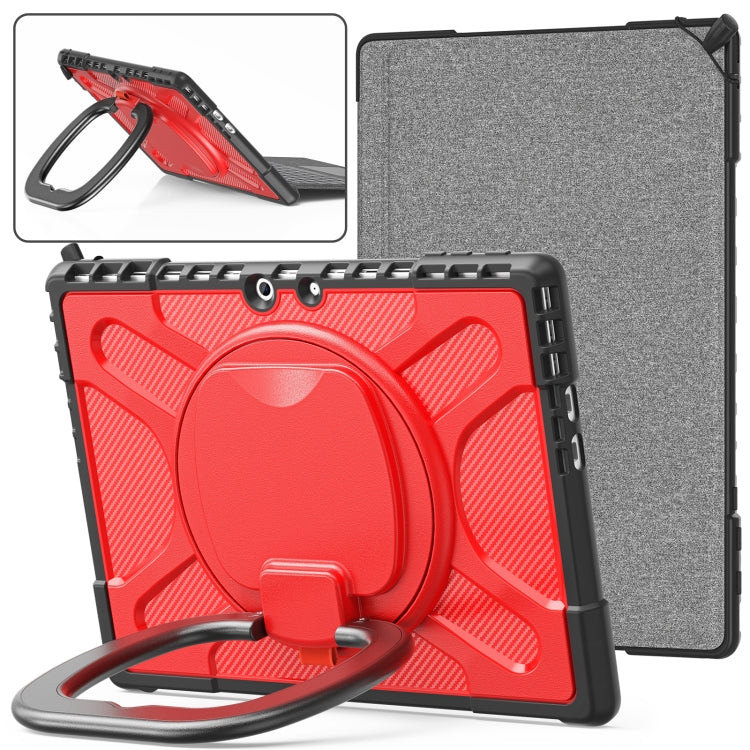 For MicroSoft Surface Pro 9 / 10 / 11 Handle Rotatable Kickstand Shockproof Tablet Case(Red) - Others by PMC TechLife | Online Shopping South Africa | PMC TechLife | Buy Now Pay Later Mobicred