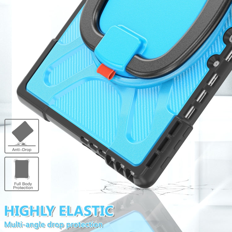 For MicroSoft Surface Pro 9 / 10 / 11 Handle Rotatable Kickstand Shockproof Tablet Case(Blue) - Others by PMC TechLife | Online Shopping South Africa | PMC TechLife | Buy Now Pay Later Mobicred