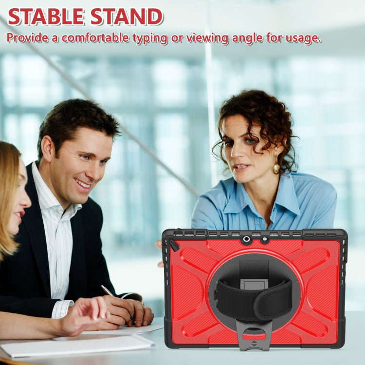 For MicroSoft Surface Pro 9 / 10 / 11 Rotatable Kickstand Grip Shockproof Tablet Case(Red) - Others by PMC TechLife | Online Shopping South Africa | PMC TechLife | Buy Now Pay Later Mobicred