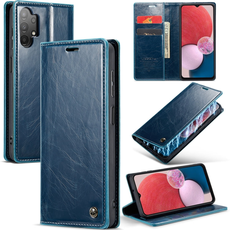 For Samsung Galaxy A13 4G/A13 5G/A04S/A04/M13 5G CaseMe 003 Crazy Horse Texture Leather Phone Case(Blue) - Galaxy Phone Cases by CaseMe | Online Shopping South Africa | PMC Jewellery | Buy Now Pay Later Mobicred