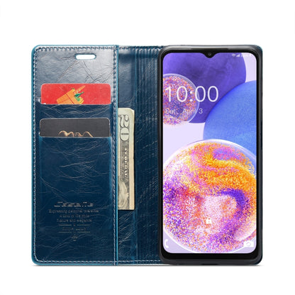 For Samsung Galaxy A23 / M23 CaseMe 003 Crazy Horse Texture Leather Phone Case(Blue) - Galaxy Phone Cases by CaseMe | Online Shopping South Africa | PMC Jewellery | Buy Now Pay Later Mobicred